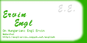 ervin engl business card